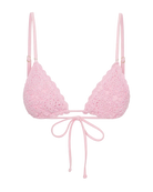 pink crochet bikini top