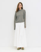 blue and brown stripe cardigan