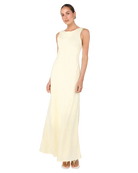 maxi dress in pale yellow