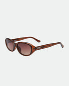 oval sunglasses in brown