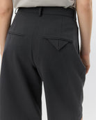 knee length suiting shorts in dark grey
