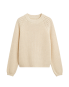 chunky knit cream sweater
