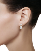 gold drop earring with diamond