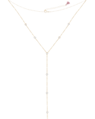 gold and diamond drop necklace