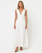 midi white dress