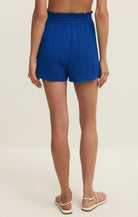 blue gauzy shorts