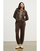 brown velour sweatpants