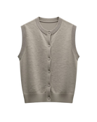 sleeveless knit vest in grey