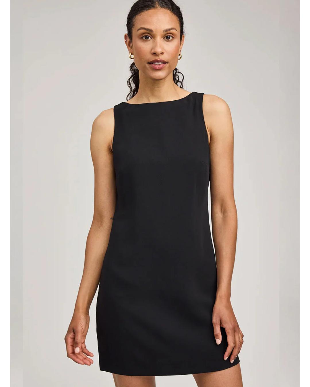 black mini dress