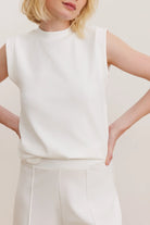sleeveless tank in white