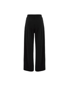 black wide leg track pant 