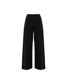 black wide leg track pant 