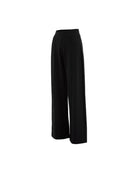 black wide leg track pant 