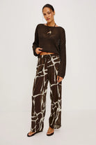 open knit brown sweater