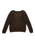 open knit brown sweater
