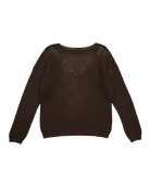 open knit brown sweater