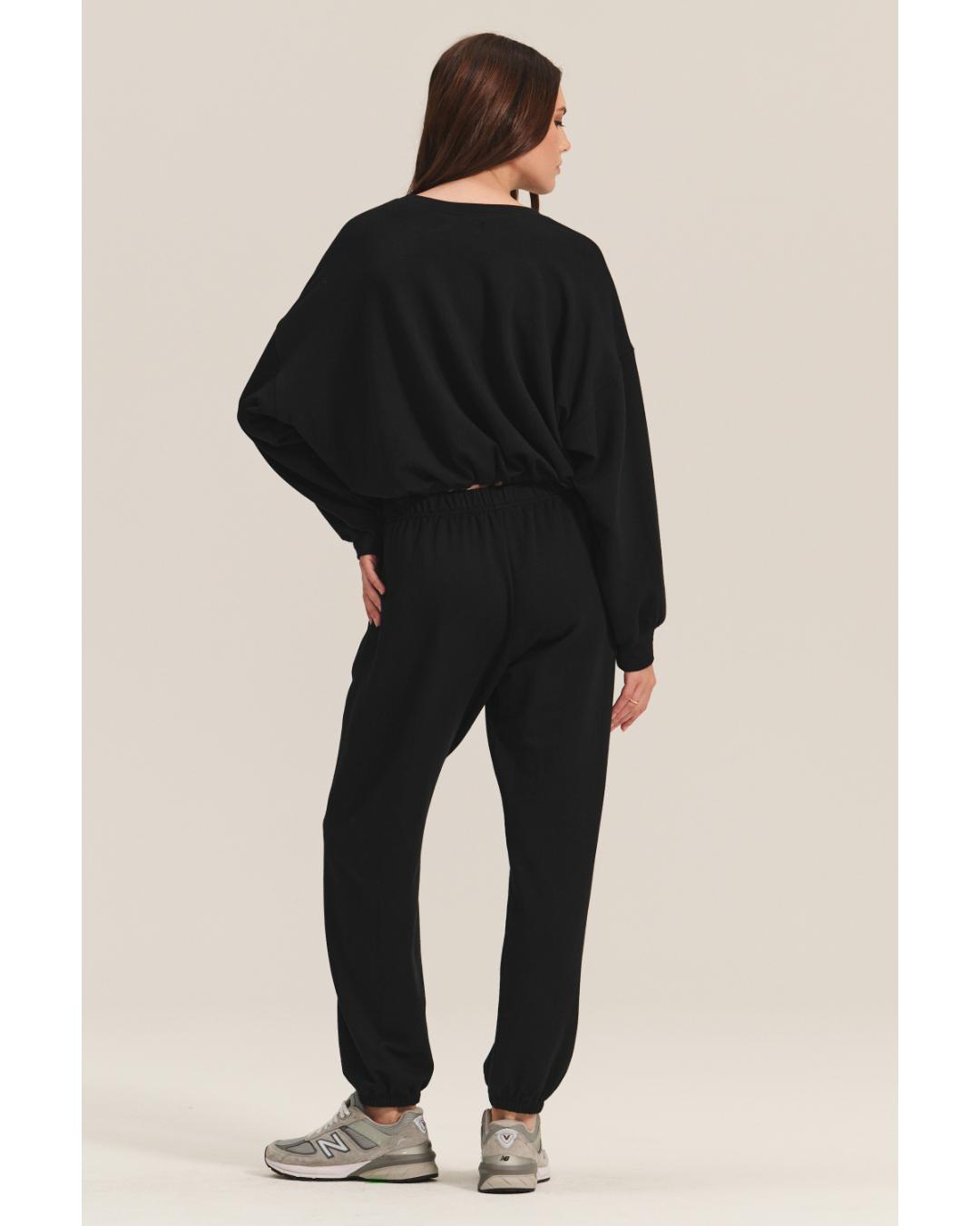 black fleece sweatpant