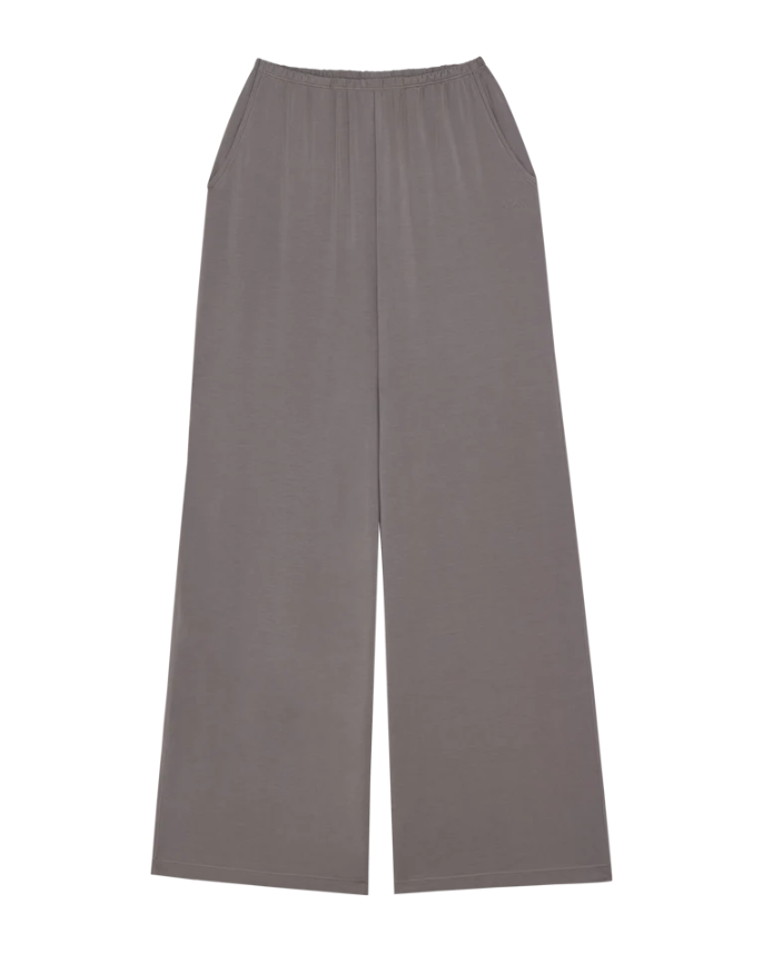 wide leg lounge pant in light grey