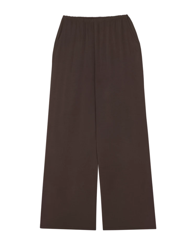 wide leg lounge pant in brown