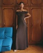 Faithfull the Brand Sofie Maxi Dress in Chocolate Brown
