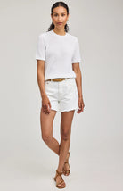 knit t-shirt in white
