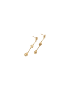 gold bean shaped drop earrings