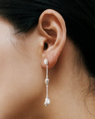 silver drop earrings