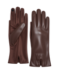 brown leather gloves
