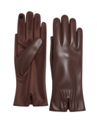 brown leather gloves