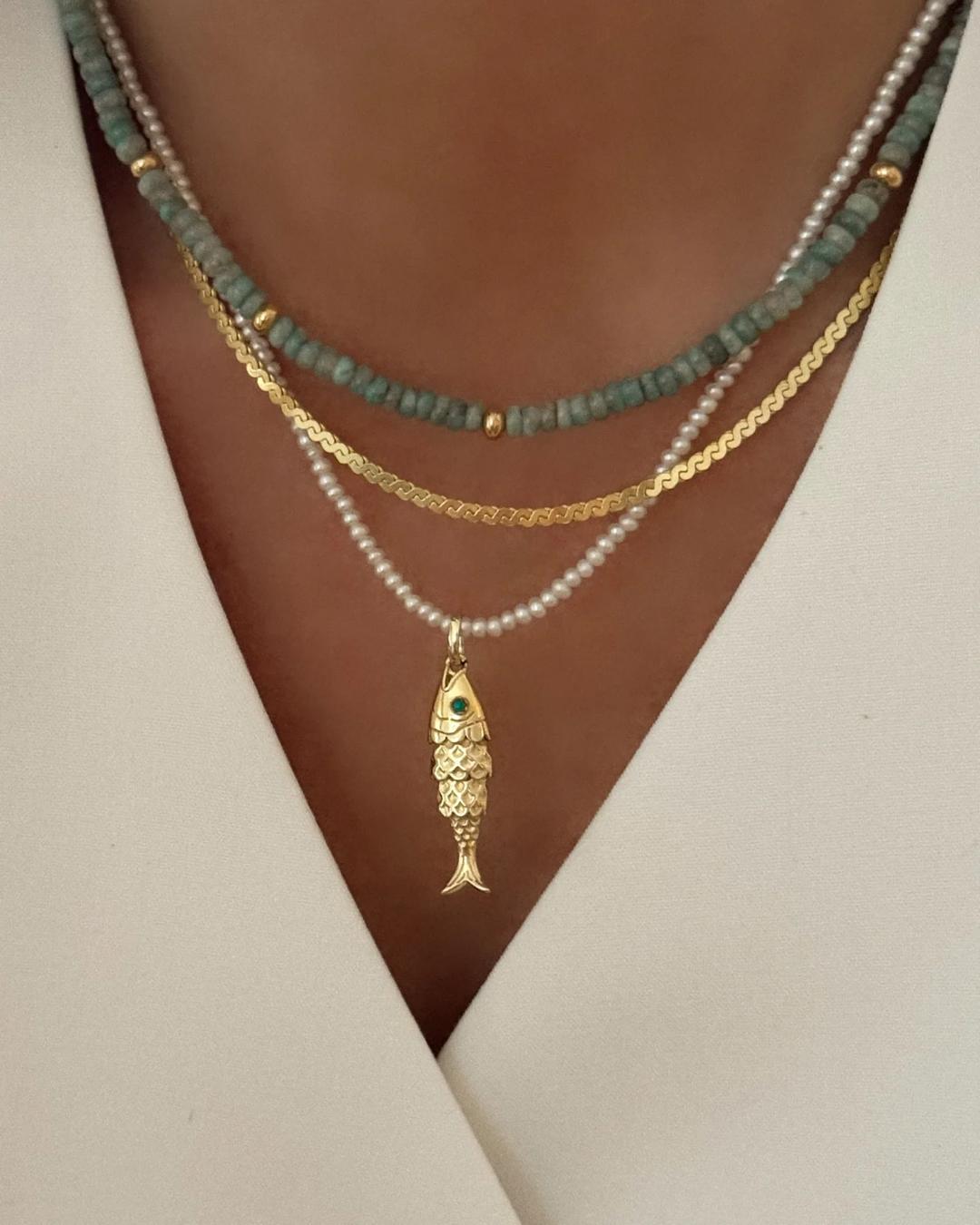 gold fish pendant