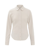 cream fitted blouse