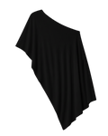 linen off the shoulder cape sweater