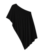 linen off the shoulder cape sweater
