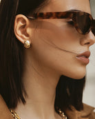 gold chunky earrings