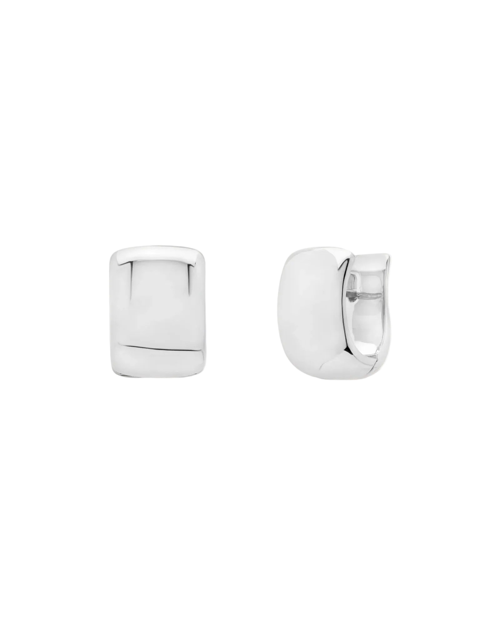 silver chunky earrings 
