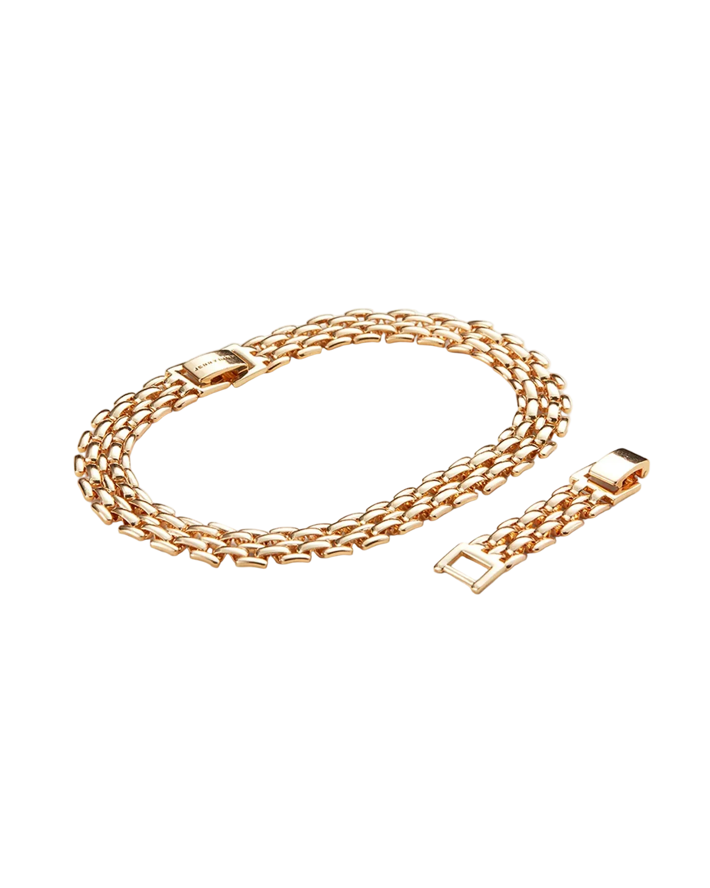 gold statement anklet