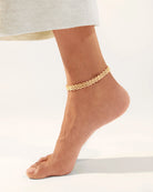 gold statement anklet