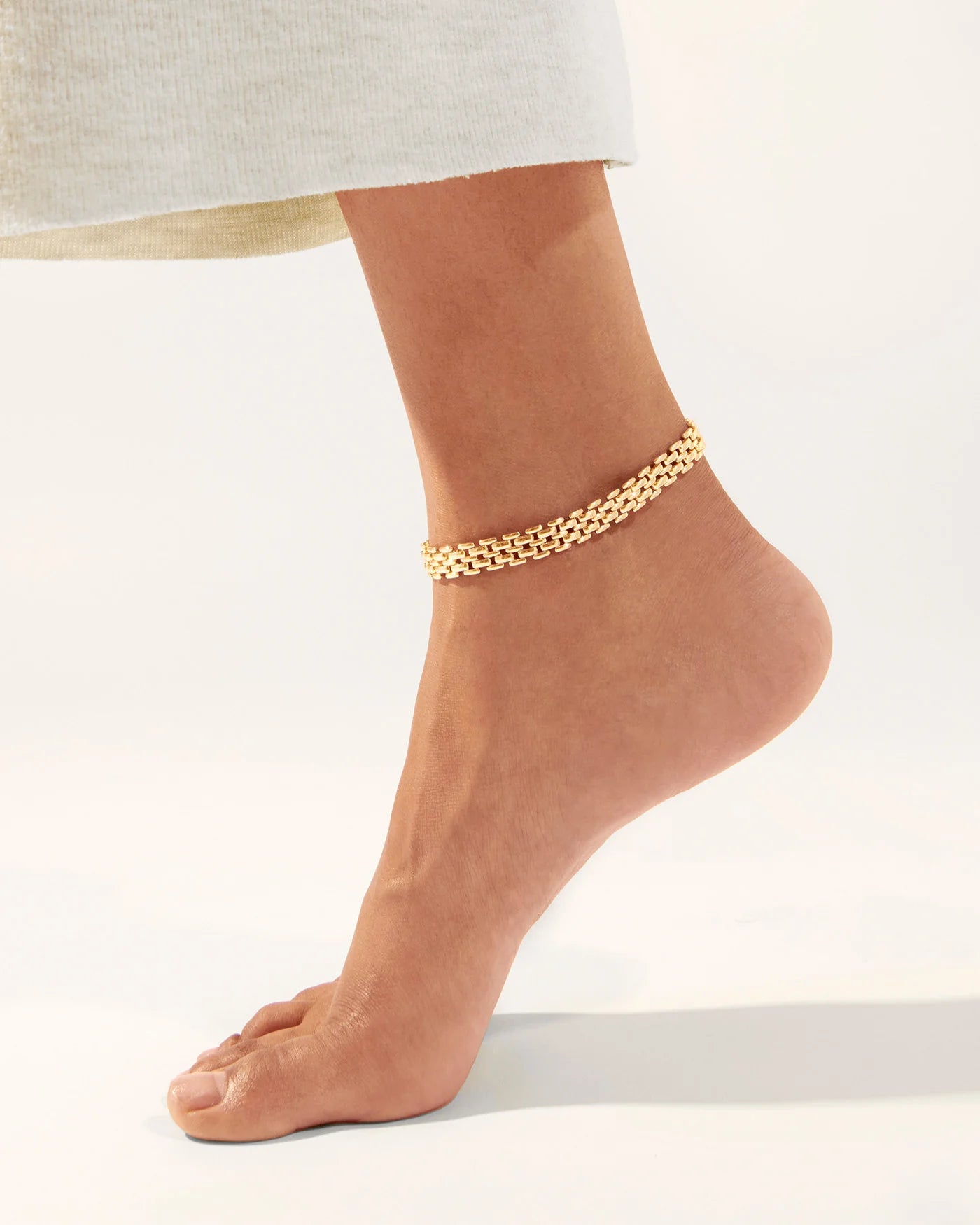 gold statement anklet