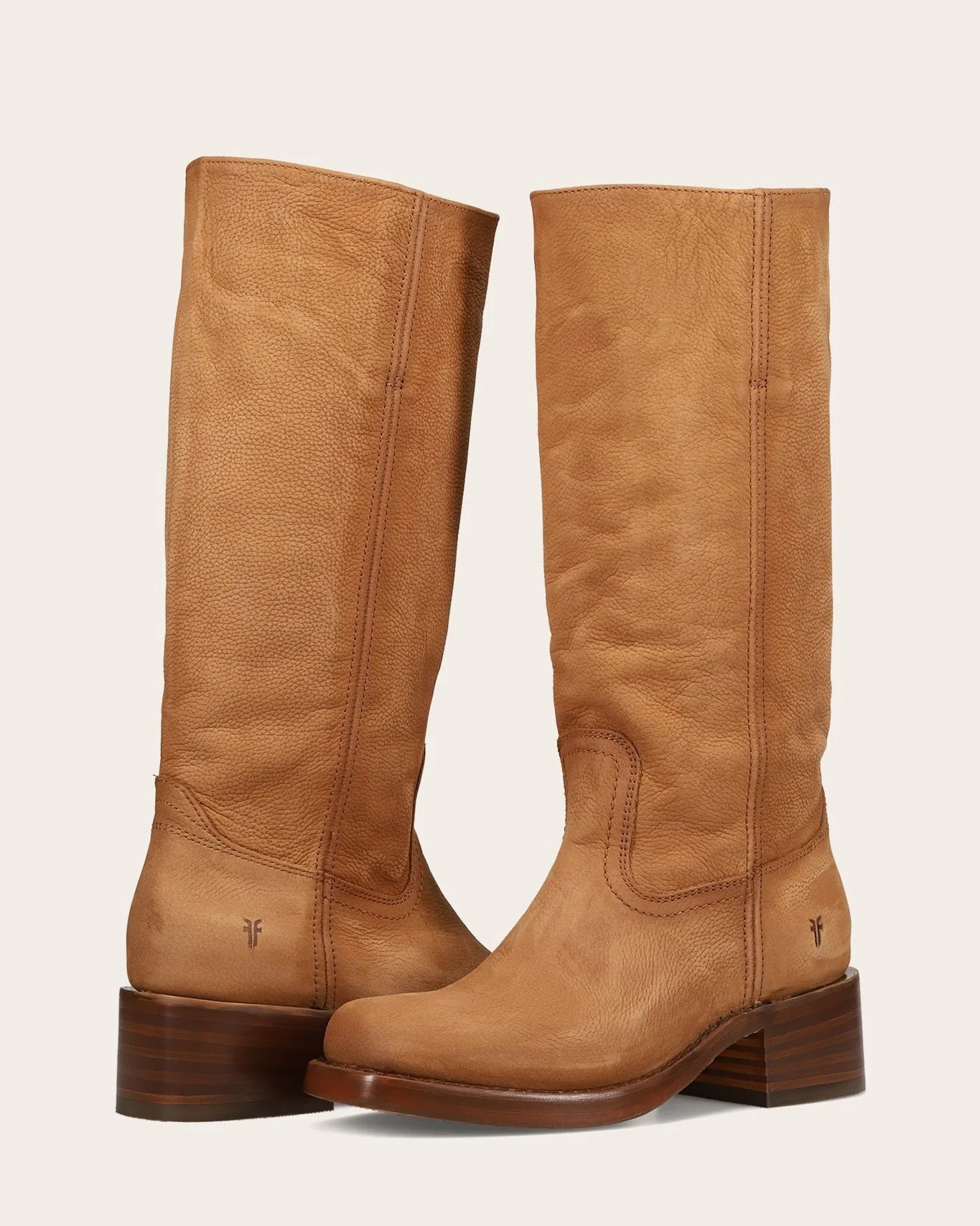 tall light brown leather boot