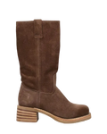 dark brown suede tall boot