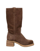 dark brown suede tall boot