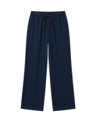 wide leg navy drawstring pants