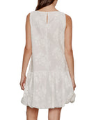 eyelet mini bubble dress in white