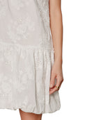 eyelet mini bubblek dress in white