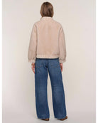 faux fur coat in beige