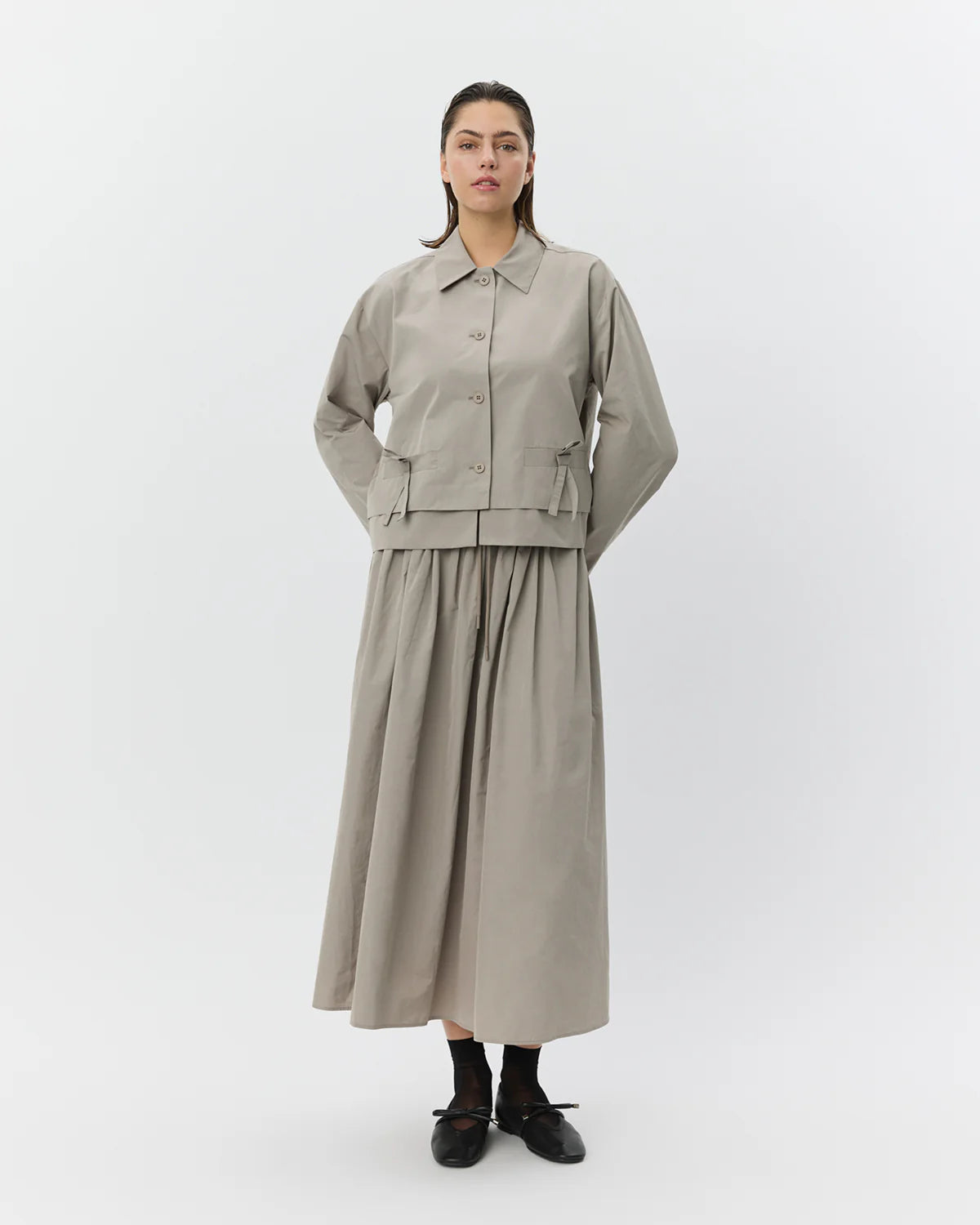 light khaki green crop jacket