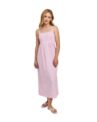 pink stripe midi summer dress