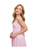 pink stripe midi summer dress