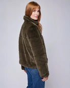 Gentle Fawn Faux Fur Jacket in Olive Green