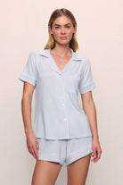 pj short and top set in light blue 